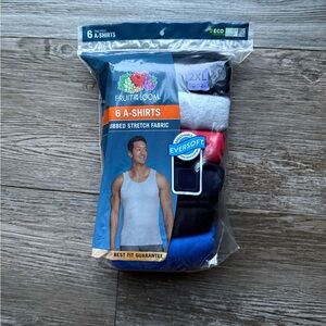 Fruit of the Loom Men's A-Shirts - Black, White, Blue